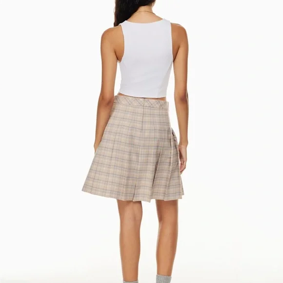 Aritzia Sunday Best Jagger Crop Tank Frosted Aquamarine | Square Neck Fitted Top - Picture 4 of 10